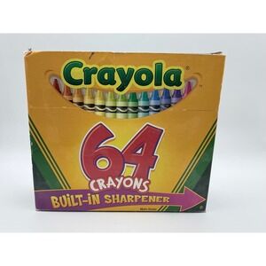 Crayola 64 Count Crayons with Built-in Sharpener Non-Toxic Art Supplies Box